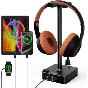 Headphone Stand with USB Charger Desktop Gaming Headset Holder Hanger